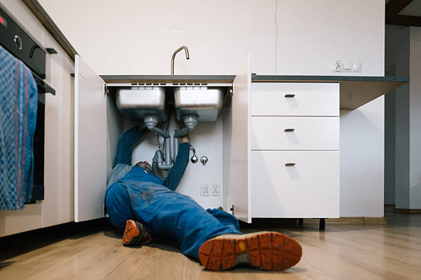 Professional Drain Cleaning technician working in Clifton, VA
